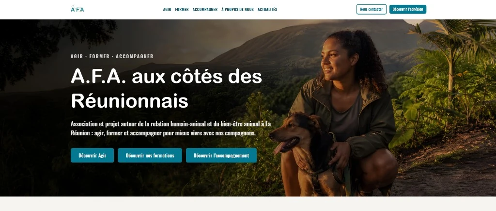Page d’accueil Association A.F.A., Agir, Former, Accompagner